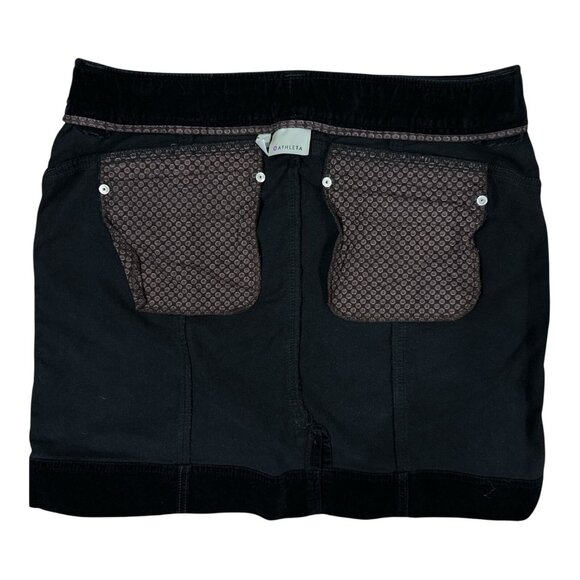 Athleta Skirt Womens Size 12 Black Corduroy Mini Pockets Minimal Academic Casual - Picture 4 of 12